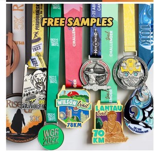 ميدالية ذهبية قابلة للتخصيص للمسابقة الميدانية والحدث الرياضي الماراثون ميدالية تذكارية لصب الميداليات المعدنية للمشي - Product Image 1