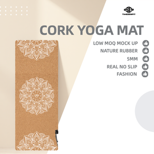 Tappetino <span class=keywords><strong>Yoga</strong></span> Ecologico Antiscivolo con Logo Personalizzato, Spesso, in Sughero e Gomma Naturale, Basso MOQ - Product Image 1