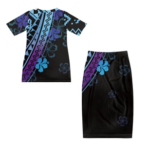 Design polinesiano personalizzato Samoa Tapa Puletasi PTaha Puletaha Samoan Dress & Maxi Set gonna donna Sweet 2 pz <span class=keywords><strong>top</strong></span> - Product Image 3