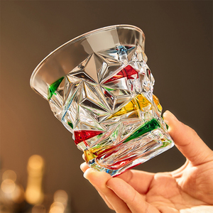 Vaso <span class=keywords><strong>de</strong></span> Whisky y Bourbon <span class=keywords><strong>de</strong></span> Lujo, Pintado a Mano, Vintage, <span class=keywords><strong>de</strong></span> Vidrio Coloreado, <span class=keywords><strong>para</strong></span> Agua, Jugo, Cerveza, <span class=keywords><strong>Licores</strong></span>, <span class=keywords><strong>para</strong></span> el Hogar, Bar, Regalo - Product Image 5