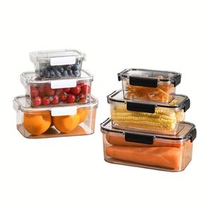 <b>Lunch</b> Bento Boxes Plastic Leak-Proof BPA-Free Airtight Food Storage Containers <b>Set</b> With Lids for Kitchen Organization - Product Image 2