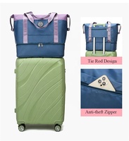 Tas Tote Olahraga Custom dengan Kantong Sepatu, Bahan Nylon Anti Air, Model Blockcolor Scalable Separation Dry Wet, Sac De Tas Tasche