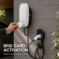 Station de recharge rapide pour véhicules électriques NECS Home AC 7kW avec carte RFID, Wallbox Type 2 16A, certifiée CE