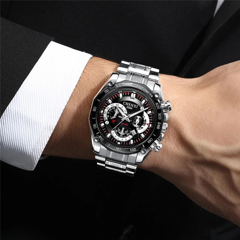 CHENXI 029A 029B Men's Stainless Steel Waterproof Watches