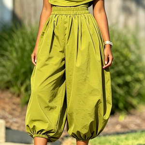 <span class=keywords><strong>Pantalones</strong></span> Holgados de Verano y Otoño para Mujer, <span class=keywords><strong>Pantalones</strong></span> Casuales de Color Sólido, Transpirables, a la Moda, <span class=keywords><strong>Pantalones</strong></span> Anchos, Nuevos <span class=keywords><strong>Pantalones</strong></span> Harem para Mujer - Product Image 1