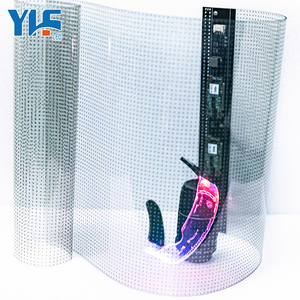 P10 Ultra Mince Autocollant Verre Publicité Adhésif <span class=keywords><strong>Matrice</strong></span> Panneau <span class=keywords><strong>Film</strong></span> Cristal Intérieur Flexible Transparent Led Affichage - Product Image 6