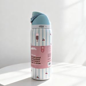 Botella de Agua OWALA FreeSip - Tapa de Doble Boquilla, Libre de BPA, Antiderrames, 32 oz, Apta para Portavasos de Auto, Estilo Color Caramelo - Product Image 5