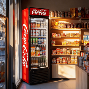 Équipement de réfrigération pour supermarchés commerciaux, armoire verticale de présentation, vitrine réfrigérée pour boissons avec porte en verre - Product Image 3