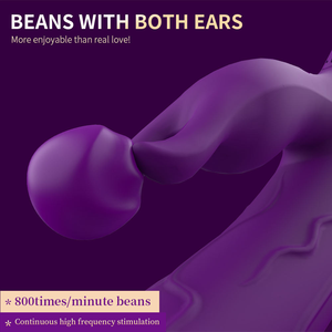 Vibrateur à double stimulation pour femmes, masseur clitoridien et point G, rechargeable par USB, étanche, matériau sûr pour le corps, 10 fréquences, stimulation des mamelons - Product Image 4
