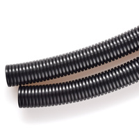 JDD Tech Gaine de câblage fendue de 25 pieds, 1/4 pouce, avec revêtement noir