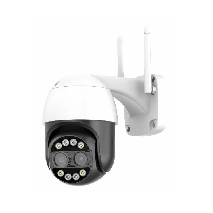 러시아 베스트 셀러 WIFI IP 카메라 실외 보안 줌 2MP PTZ 듀얼 렌즈 무선 비디오 감시 CCTV 카메라