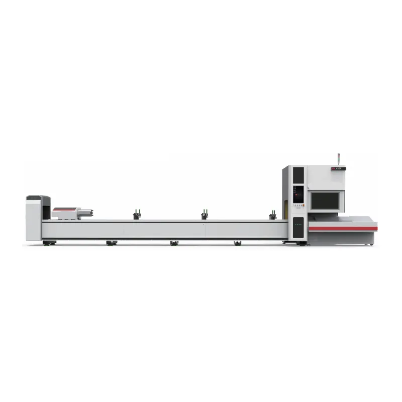 Mesin pemotong Laser serat Laser, mesin pemotong tabung baja serat Laser Cnc 15 mm hingga 350 mm Diameter bulat