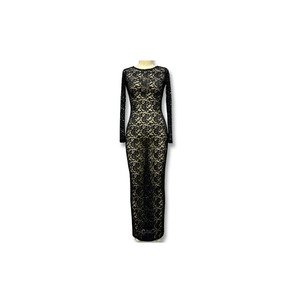 <span class=keywords><strong>Abito</strong></span> Lungo <span class=keywords><strong>in</strong></span> <span class=keywords><strong>Pizzo</strong></span> da Donna, Sexy e Trasparente, Casual, Vita Naturale, Ecologico, Lavabile, Primavera Estate - Product Image 4