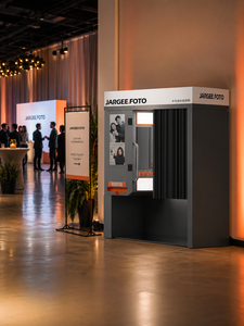 Modern Aurora Selfie Photo Booth Kiosk <b>with</b> DSLR <b>Camera</b> Dye Sublimation <b>Printer</b> for Malls Hotels Events - Product Image 4
