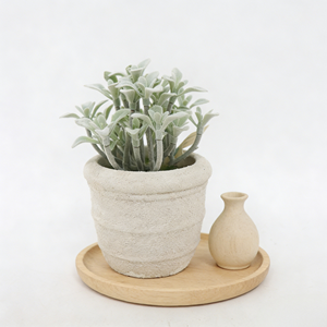 Hojas de <span class=keywords><strong>Cactus</strong></span> Suculentas Artificiales de 4 Ramas en Maceta de Pulpa de Papel con Tierra Artificial, Vegetación Artificial de <span class=keywords><strong>Cactus</strong></span> para Decoración de Escritorio de Oficina en Casa - Product Image 4