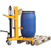 Mini élévateur hydraulique vertical manuel pour fûts d'huile, capacité 450 kg, hauteur de levage 1600 mm, vente directe usine OEM, utilisation facile