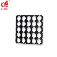 Cedley 5P5S Hitam ABS+PC Tahan Air Vertikal Dapat Disesuaikan Bracket Spacer Tempat Baterai 26650 untuk Paket Baterai