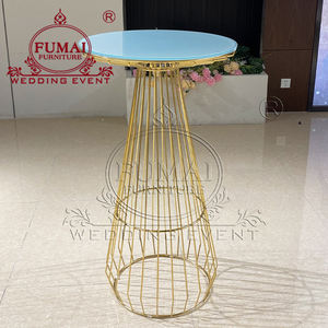 Meubles de jardin en acier inoxydable, table de bar moderne en fil métallique - Product Image 6