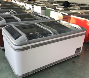 Siêu thị kết hợp đảo ngực Tủ đông R404a lạnh lưu trữ thiết bị làm lạnh hiển thị mát - Product Image 1