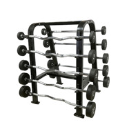 Vente directe usine : Équipement de fitness à domicile – Barre droite fixe en acier recouvert de caoutchouc, ensemble complet intégré pour salle de sport commerciale