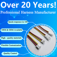 Pembuatan Kabel Harness Konektor JST ODM OEM PH2.0mm Pitch Male to Female 2 3 4 5 6 7 8 9 10 11 12 Pin PH 2.0