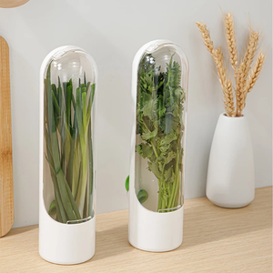 Conteneur de conservation en gros pour herbes aromatiques, bouteille de conservation pour vanille et légumes frais, pour réfrigérateur, gadgets de cuisine - Product Image 1