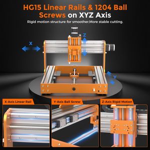 Máquina Router CNC Lunyee 4040 Nova con Husillo de 800W, Pinza ER11, 400x400mm para Grabado y Corte de Madera y Metal - Product Image 3