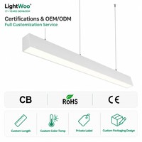 Système de profilé lumineux linéaire LED en aluminium durable, lampe à raccordement pour salle de sport, éclairage LED pour magasin de détail, salle d'exposition, projet de entrepreneur, suspension