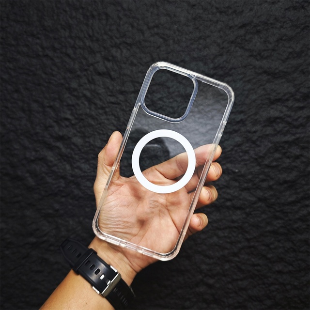 GSCASE Shockproof Magnet clear case 17 Pro Max Transparent Magnetic Phone Case for iPhone 13 14 15 16 Pro Max Plus