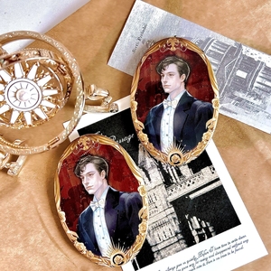 Vigreat 2026 New Personalises logo Metal Tinplate Metal Decorative 58mm Custom Can Heart Shapes Ellipse Anime Maker <strong>Button</strong> <strong>Pin</strong> - Product Image 4