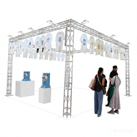 Ensemble de treillis modulaire rectangulaire Truscan léger à assemblage rapide en alliage d'aluminium argenté, capacité de charge de 300 kg, HL-200 Displays