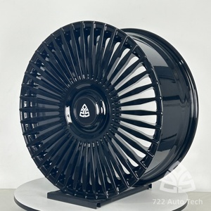 Rines 722Auto de 18-24 Pulgadas, Negro Brillante, Multirradio, Cóncavos, Ligeros, PCD 5x112 5x120 para <span class=keywords><strong>Mercedes</strong></span> GLE <span class=keywords><strong>GLS</strong></span> <span class=keywords><strong>BMW</strong></span> X5 <span class=keywords><strong>X7</strong></span> - Product Image 1