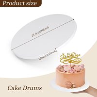 Tambours à gâteaux 10 pouces Planches à gâteaux rondes blanches 12mm d'épaisseur Carton ondulé de qualité alimentaire Bords lisses robustes pour l'affichage des pâtisseries