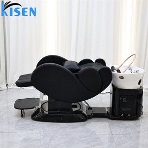 KISEN Mobilier de Salon de Beauté Moderne de Luxe : Fauteuils de Lavage Inclinables, Bac de Lavage Capillaire Électrique, Lit de Lavage Capillaire Massant Électrique - Product Image 3
