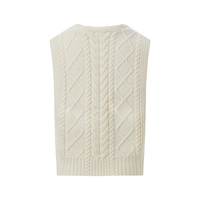 Gilet pull élégant pour femme de haute qualité, col en V uni, boutonné, automne-hiver, tricoté à la machine, OEM ODM, vente en gros