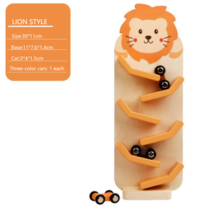 ของเล่นรถแข่งรางไม้แบบเฉื่อยสำหรับเด็กเล็ก รูปสัตว์การ์ตูน ของเล่นเสริมพัฒนาการ<span class=keywords><strong>สมอง</strong></span>สำหรับเด็กวัยเตาะแตะ ขายส่ง - Product Image 4