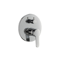 Mitigeur de douche mural encastré contemporain en laiton chromé pour salle de bain, eau froide et chaude, pour baignoire