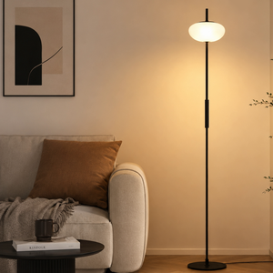 Modern Aluminum <strong>Optical</strong> Acrylic Adjustable Height Waterproof Floor Lamp for Living Room Reading High Brightness Dimmable - Product Image 2