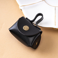 Élégant mini porte-monnaie en cuir PU avec porte-clés, chic petit portefeuille pour monnaie, pendentif sac, étanche, support de billets, décoration