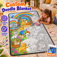 Couverture à colorier créative pour animaux de compagnie, motif floral arc-en-ciel, avec marqueurs, pour activités artistiques à domicile et cadeaux – Bestseller