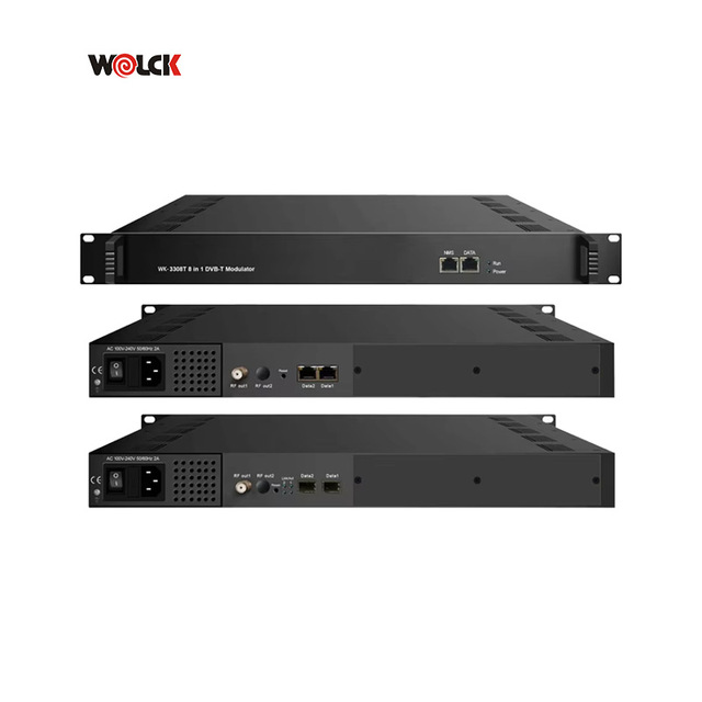 8 in 1 DVB-T Modulator IP to DVB-T Digital RF Modulator Multiplexing Scrambling for CATV Headend System IP to RF Output