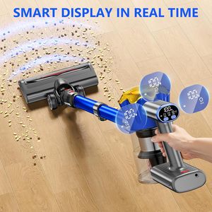 Aspirateur sans fil, 27KPA 260W, avec moteur sans balai, brosse autoportante anti-enchevêtrement domestique, bleu - Product Image 4