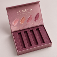 Boîtes cadeaux de gloss à lèvres en gros avec logo personnalisé imprimé, emballage rigide en carton de luxe pour ensembles de rouges à lèvres liquides et cosmétiques