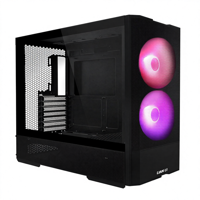LIAN LI LANCOOL 207 ATX Full Tower Gaming Computer Case RGB Mesh Panels Pre-Installed ARGB/PWM Fans Tempered Glass Side Panel