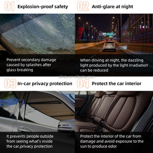 Rollo de Película de Protección Solar <span class=keywords><strong>para</strong></span> <span class=keywords><strong>Ventanas</strong></span> de Automóviles, Calidad 3M, 2 Capas, Lámina de Vidrio Tintado, Rollo de 60 Pulgadas x 100 Pies, en Hoja de Papel - Product Image 5