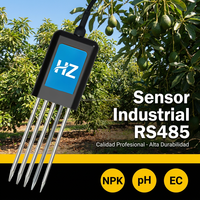 Sensor de Suelo 8 en 1 RS485, Medidor de Humedad, Temperatura, NPK, PH, EC para Agricultura Inteligente en México, Equipo de Prueba de Suelo