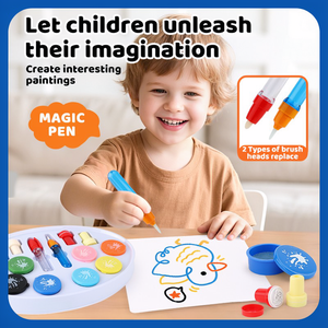 Tableau de Dessin Créatif DIY pour Enfants, Jouet Éducatif et Ludique avec Pinceaux à Eau Magiques en Plastique pour Dessin et Graffiti - Product Image 2
