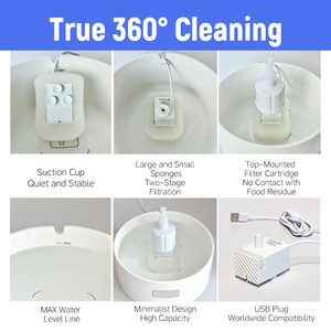 Dispensador <span class=keywords><strong>de</strong></span> <span class=keywords><strong>Agua</strong></span> Automático para Perros y Gatos, Mini Bebedero <span class=keywords><strong>de</strong></span> Cerámica <span class=keywords><strong>de</strong></span> Cristal, Recargable por USB, Ecológico y Portátil - Product Image 6