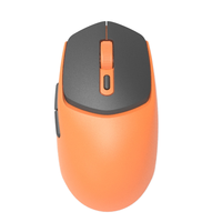Mouse Nirkabel 3 Tombol Dual Mode 1600Dpi Berbentuk Ergonomis Optik Ukuran Mini yang Laris untuk Mac dan Pad