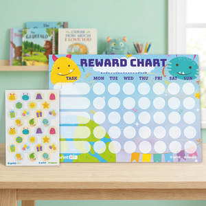 Tableau de récompenses mural moderne A5 pour garçons - Vue hebdomadaire rentrée scolaire - Product Image 2